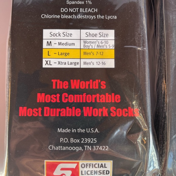 Snap-On Graduated Compression Work Socks L NWT Men’s Black - Picture 4 of 6